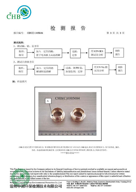 China ZHEJIANG HONGXIANG CONNECTOR MANUFACTURING CO.,LTD. zertifizierungen